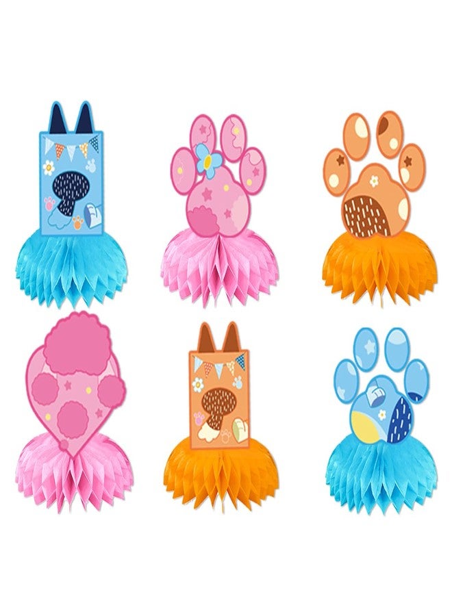 BOBORAT Blue Dog Birthday Decoration Set, Cartoon Animal Happy Birthday Banner, Party Supplies with Banner, Hanging Swirl, Honeycomb - Image 4