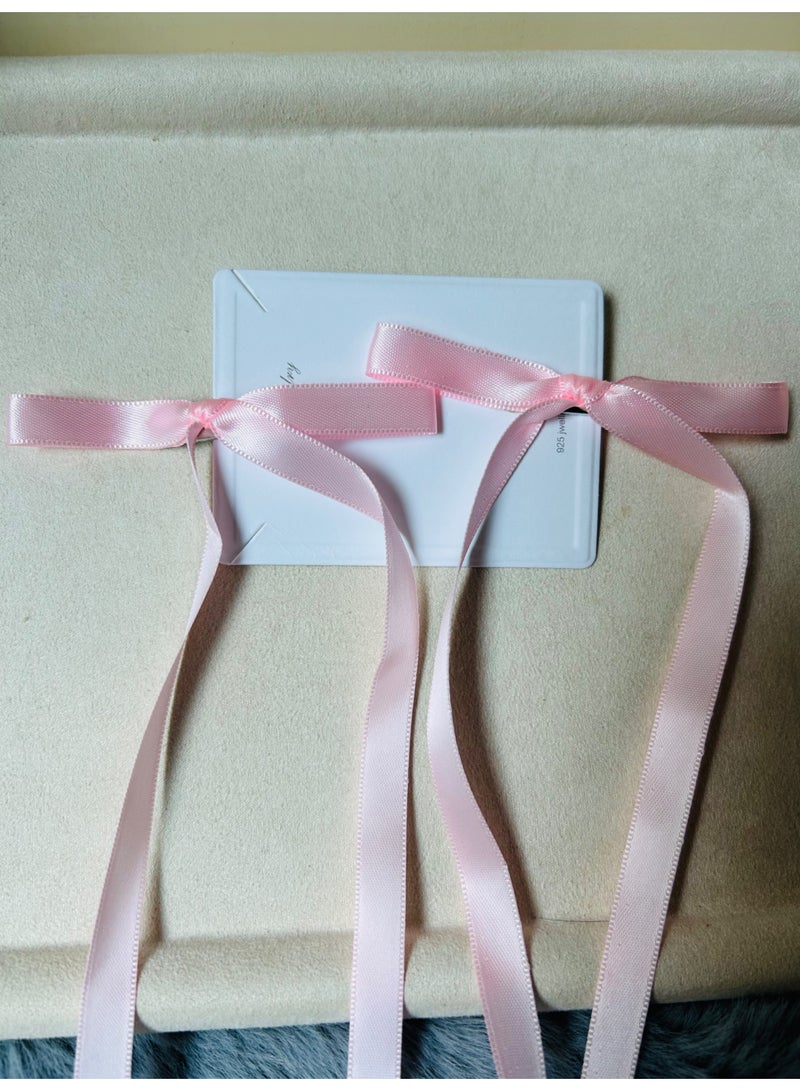 2 Pieces Long Pink Bowknot Hair Clips for Women Girls, Cute Bows Hair Ribbon Alligator Clips, Charming Hair Accessories for Every Occasion - Image 2