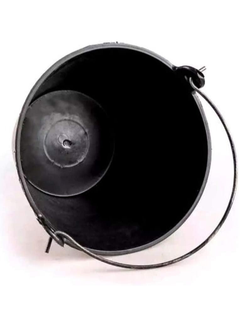 RACO Construction PVC Plastic Light Weight Bucket for all Indoor and Outdoor Jobs - Black & Yellow (BLACK) - Image 4