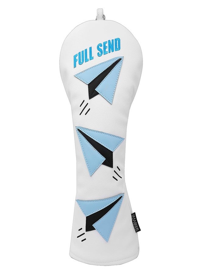 SHABIER White Golf Driver Headcover with Blue Airplane Design for Golf Driver Club - Image 2