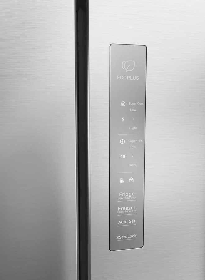 Haier 4-Door French Side By Side Refrigerator 11.1Cu.ft Freezer 42Cu.ft, 311 L, Twin Inverter 433 L HRF-525SS Stainless Silver - Image 4