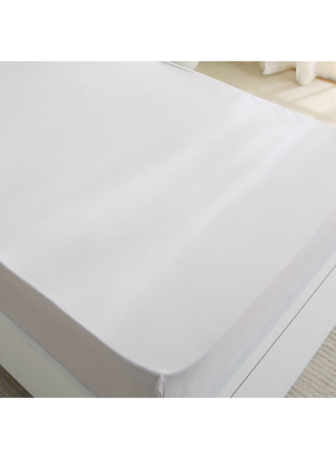 Home Box Purely-percale 300TC Single Fitted Sheet 90 x 200 x 36 cm - Image 4
