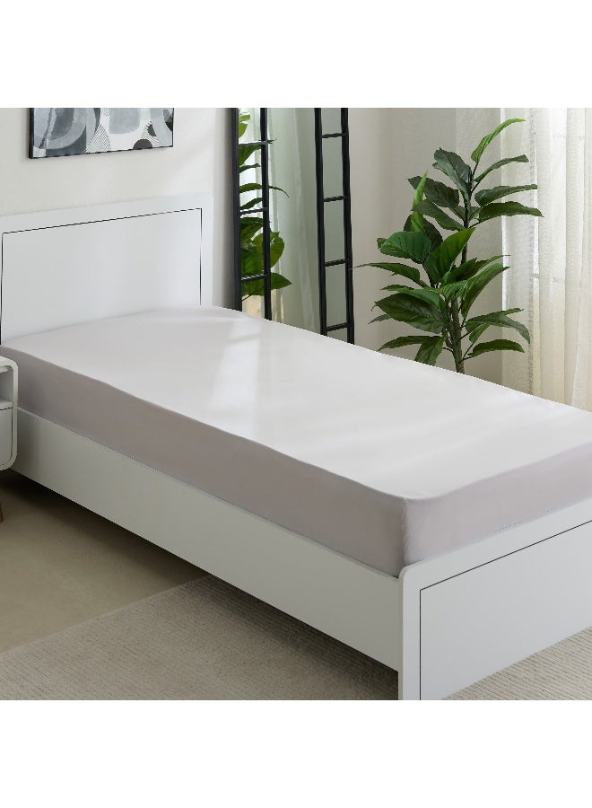 Home Box Purely-percale 300TC Single Fitted Sheet 90 x 200 x 36 cm - Image 2