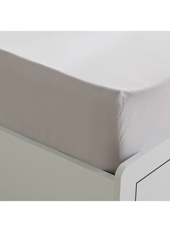 Home Box Purely-percale 300TC Single Fitted Sheet 90 x 200 x 36 cm - Image 5