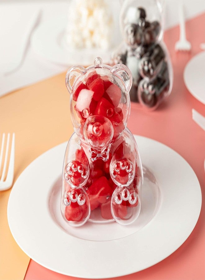 Hammont Clear Fillable Christmas Ornaments – Large Bear Shaped Reusable Holiday Candy Gift Box for Tree Décor, Candy, Crafts & Party Favors (9 Pack - Image 5