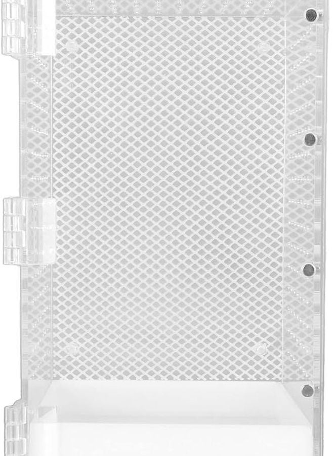 حوض الزواحف الكبير 35 83x15 75 بوصة من الأكريليك الشفاف مع باب مغناطيسي سهل التنظيف وتهوية جيدة - Image 1