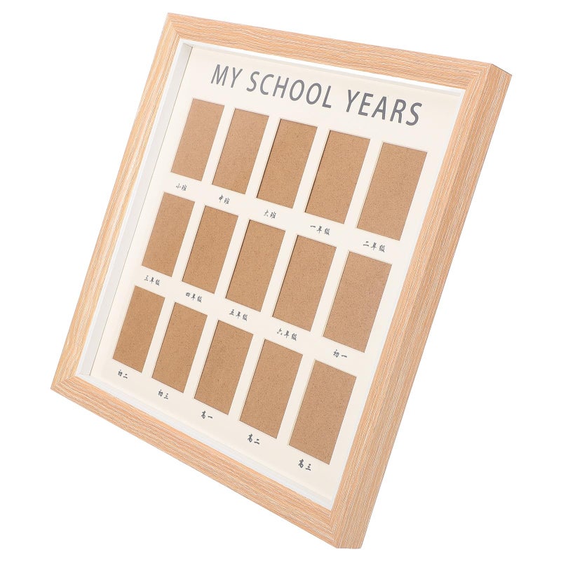 Light Wood Grain School Year Growth Record Picture Frame Wall Mounted Photo Frame - Image 2