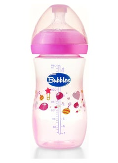 Bubbles Natural feeding bottle 280ml (Rose)