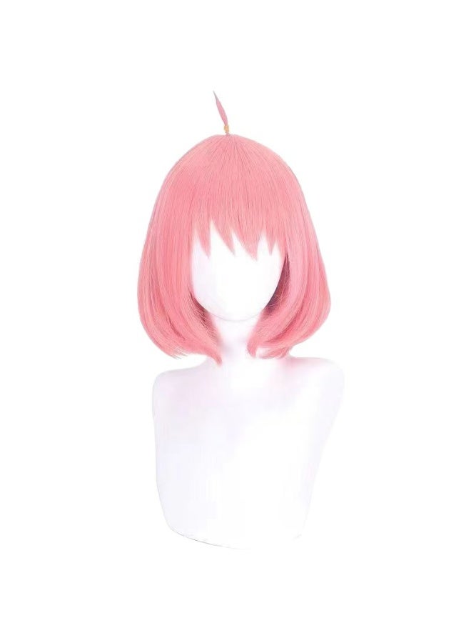 general SPY×FAMILY Anya Forger Cosplay Wig Pink Hairy Bob Head Wig Full Headgear - Image 1