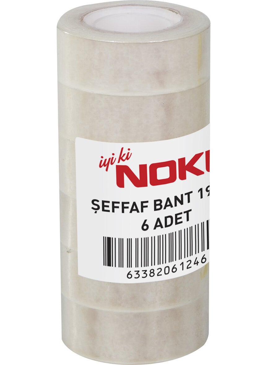 Noki Transparent Tape 19Mmx33M 6 Pcs 19336  - Image 1