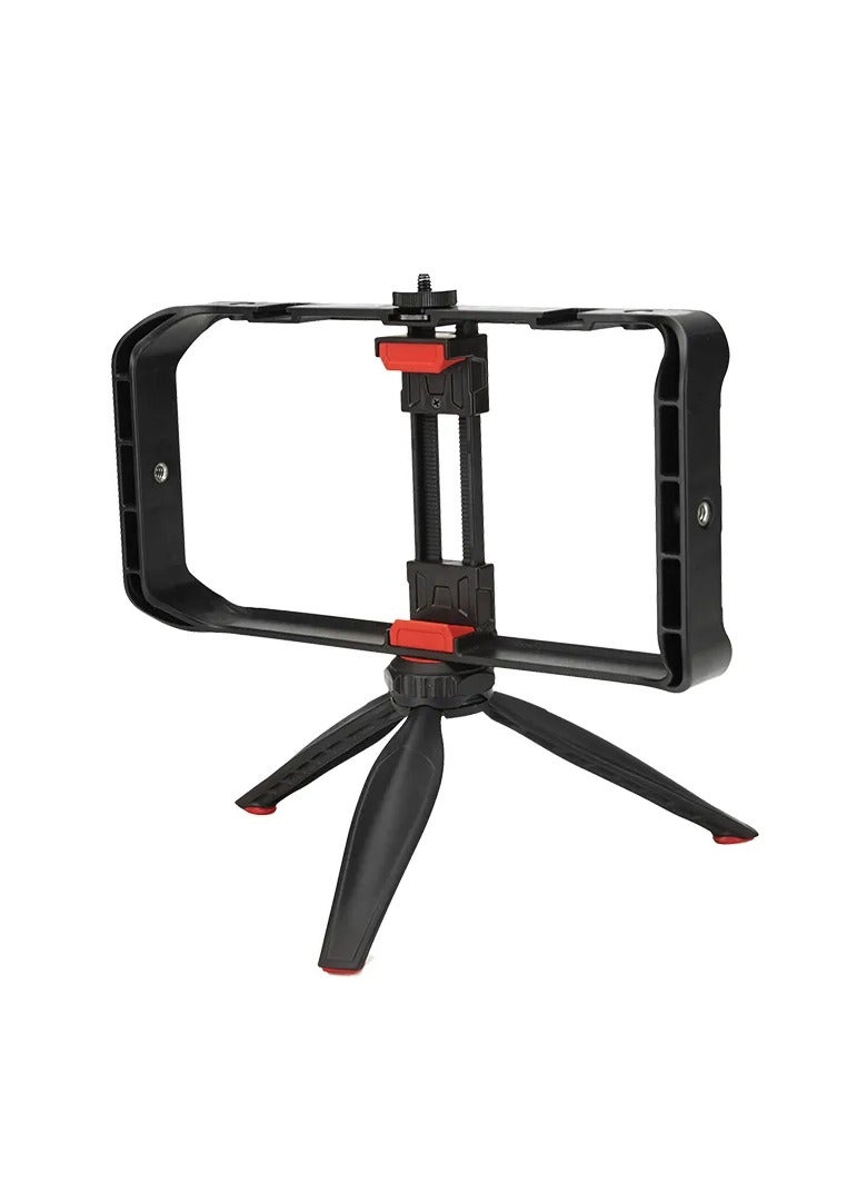 Jmary MT33 Mobile Phone Vlogging Filmmaking Cage Stabilizer with Tripod - Image 2