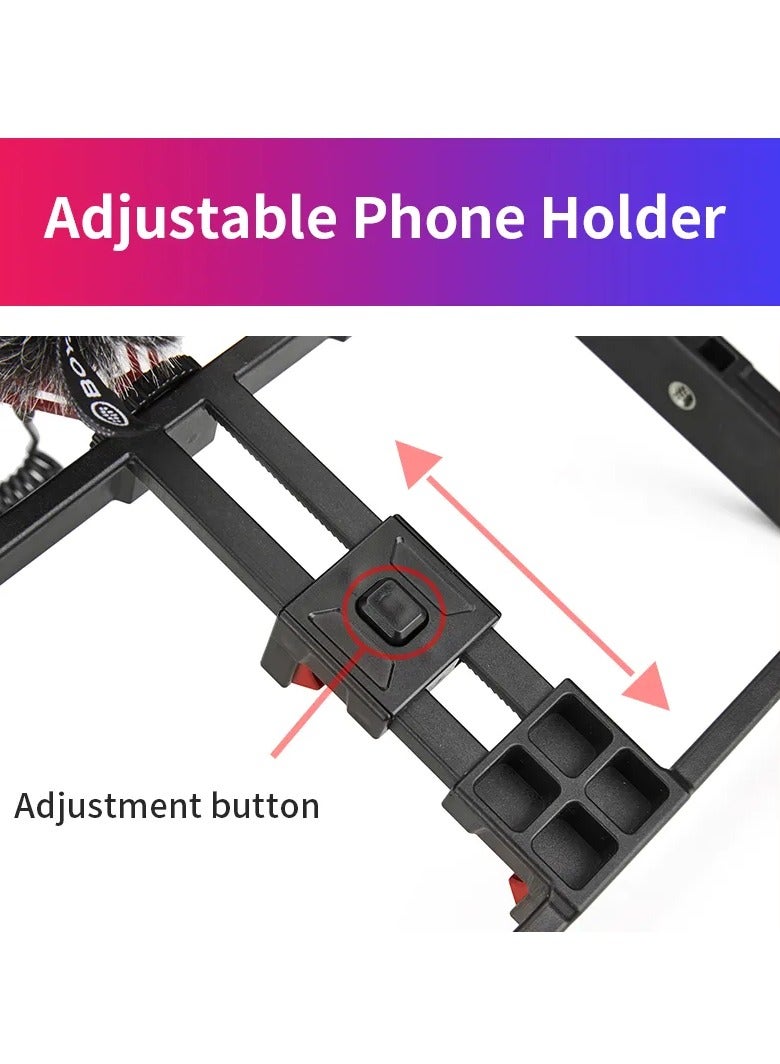 Jmary MT33 Mobile Phone Vlogging Filmmaking Cage Stabilizer with Tripod - Image 3