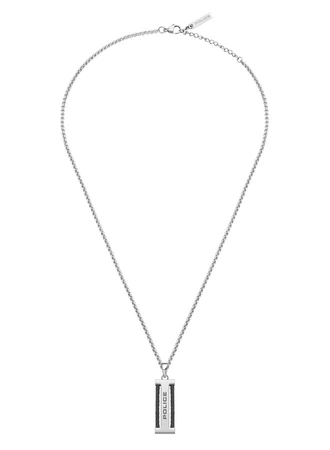 POLICE Necklace For Men Stainless Steel With Grey CablePEAGN0009701