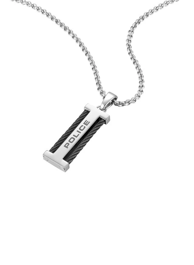 POLICE Necklace For Men Stainless Steel With Grey CablePEAGN0009701