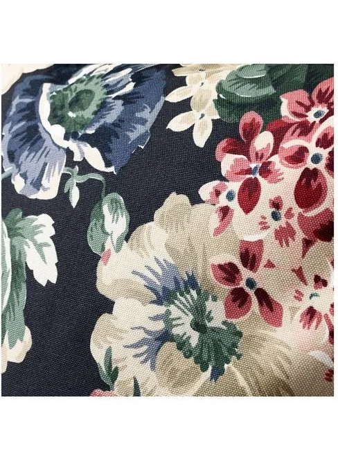 أيكيا Cushion-Throw Pillow Cover, Black-Floral Patterned 50X50 cm Square Home Decoration