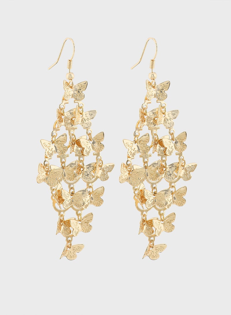 Ginger Butterfly Drop Earrings  - Image 1