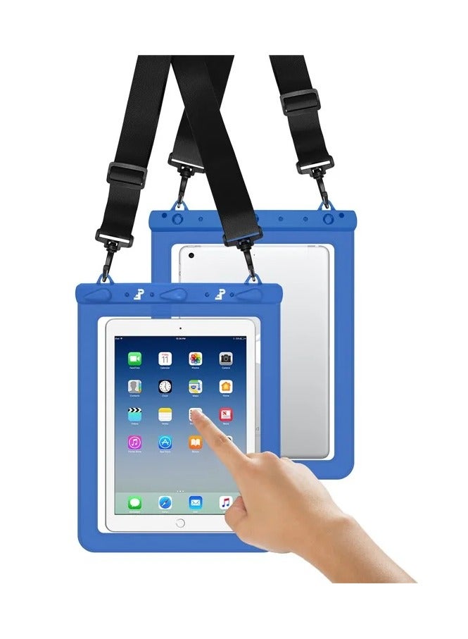 PROMASS Waterproof Bag for 13-inch Tablet Touch Screen 30m Underwater Pouch - Blue - Image 2