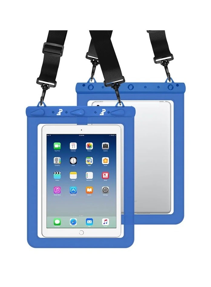 PROMASS Waterproof Bag for 13-inch Tablet Touch Screen 30m Underwater Pouch - Blue - Image 3