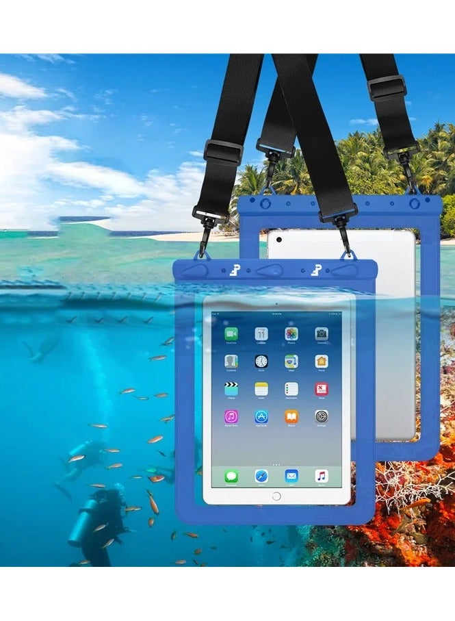 PROMASS Waterproof Bag for 13-inch Tablet Touch Screen 30m Underwater Pouch - Blue - Image 5