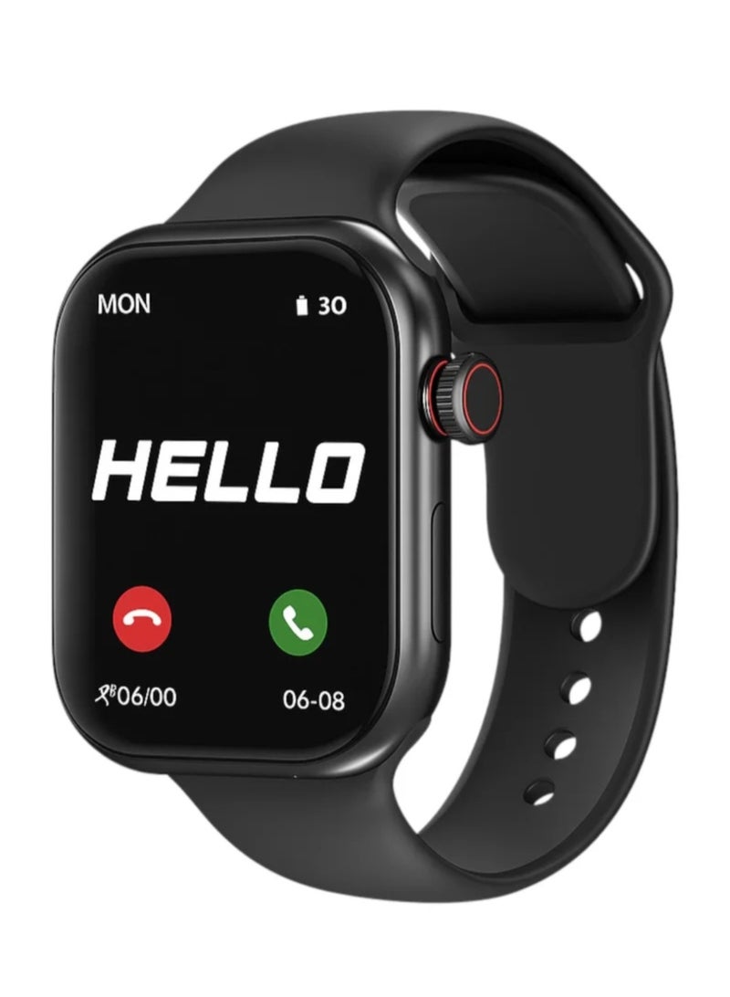 براندكود ساعة ROCK 31 الذكية - ساعة مقاومة للماء مزودة بخاصية الاتصال عبر البلوتوث، وشحن لاسلكي، وبطارية كبيرة، وميزة تتبع اللياقة البدنية، وأنماط رياضية متعددة. - Image 1