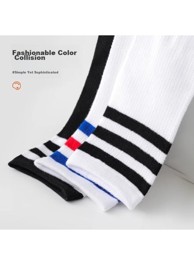 LANG SHA Langsha Children's Socks, Girls' Mid-calf Socks, Spring And Summer Mesh Breathable, Girls' Preppy Style Versatile School Uniform Socks, L - Image 4