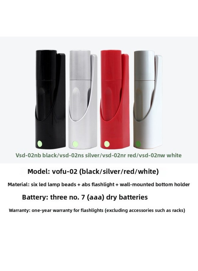 Generic Hotel Hotel Room Flashlight Wall-mounted D Wall-mounted Fire Escape Lighting Emergency Flashlight-Product Specifications:Six Led Lamp Beads Vofu-02nw White, Including Aa Battery  - Image 1