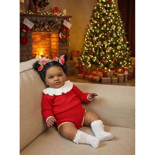 Zero Pam Black Reborn Baby Dolls 26 Inch Large Size Reborn Toddler Girls African American Black Girl Dolls Real Baby Doll Size Biracial Babies Doll for Girl Boy Toys - Image 1