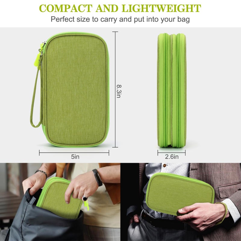 Waterproof Travel Cable Organizer Bag with Double Layer Storage for Cords, Chargers, Phone and Earphone - Image 2