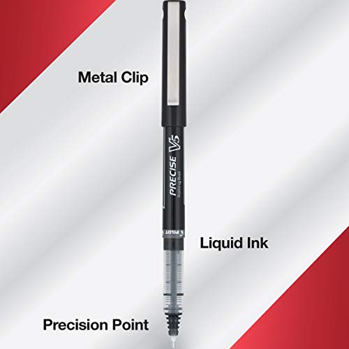 Pilot, Precise V5, Capped Liquid Ink Rolling Ball Pens, Extra Fine Point 0.5 mm, Assorted Colors, Pack of 12 - Image 2