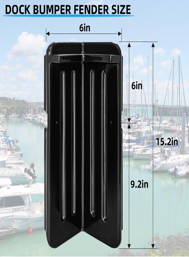 ExcelFu Corner Dock Bumper Fender,Boat Dock Bumpers Fenders for Docking,Inflatable Docks Corner Protection,Marine-Grade Vinyl,UV-Resistant,Stainless Steel Mounting Hardware Included,Black-2 Corner Fender - Image 3