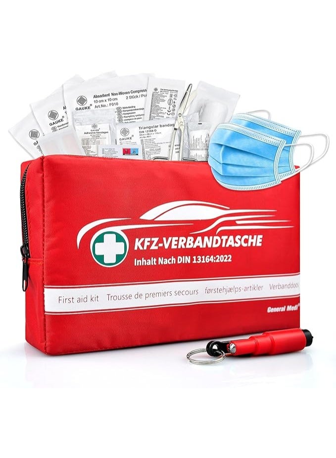 General Medi First Aid Kit (Travel), Contains Premium Medical Supplies for Car Travel, Home, Office, Vehicle, Camping, Workplace & Outdoor - Image 1