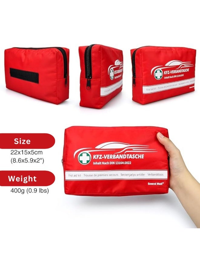 General Medi First Aid Kit (Travel), Contains Premium Medical Supplies for Car Travel, Home, Office, Vehicle, Camping, Workplace & Outdoor - Image 2