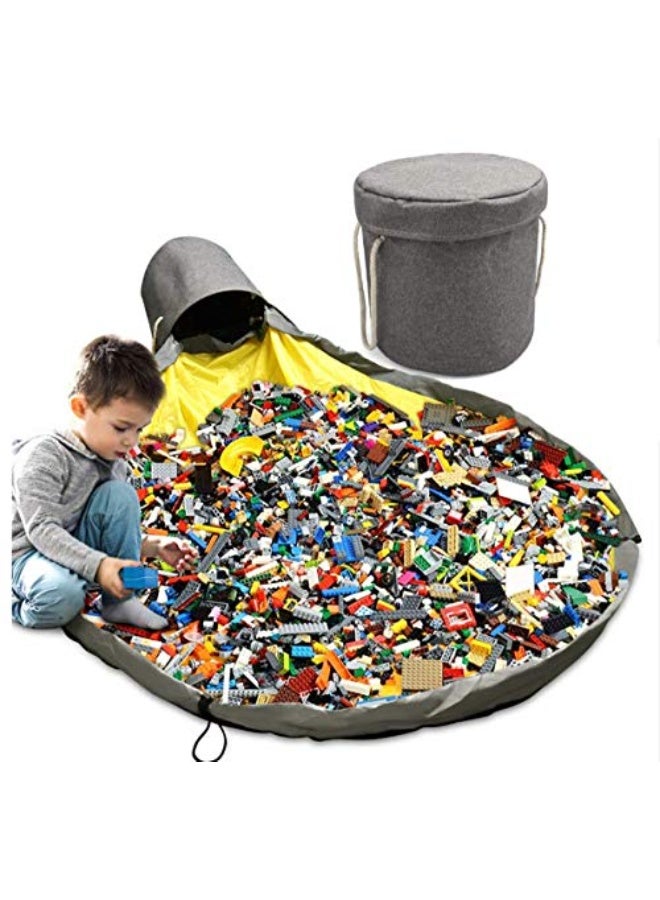 unikbebe 50PCS Soft Rubber Building Blocks Set with Large Toy Storage Organizer, Montessori STEM Sensory Construction Set for Toddlers, Educational Stackable Bath Toy with Playmat for Kids 3+ - Image 4