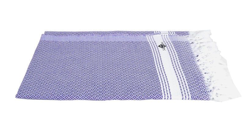 Sathiyas Cotton Bath Towel Pack of 2 (Blue || Lavender) - Image 2