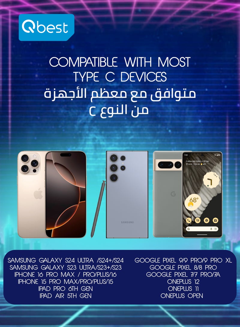 Qbest Super Bass Wired Earphone – Type C, HI-FI Stereo, Noise Reduction, and Volume Control for Enhanced Audio - Image 3