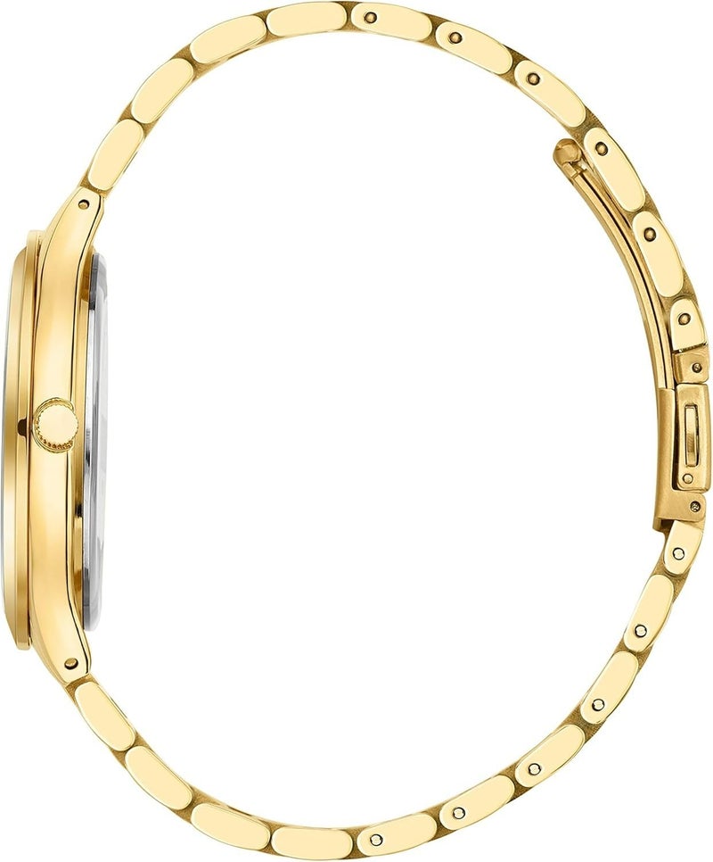 BUREI Men's Watch, Fashion Analog Quartz, Dress Business Stainless Steel Waterproof，Watch for Men (Gold+Black) - Image 2
