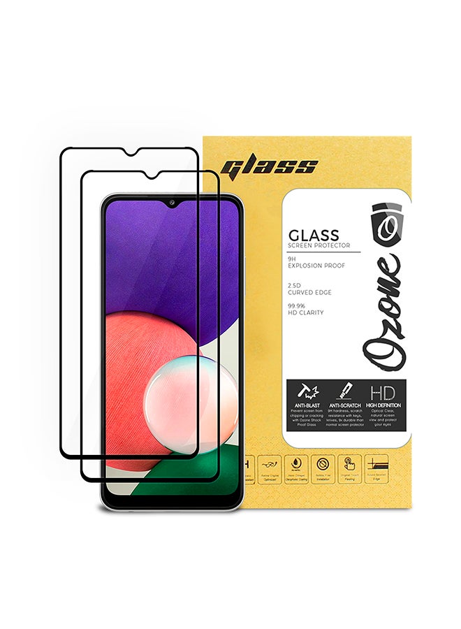 O Ozone Tempered Glass Screen Protector for Samsung Galaxy A22 9H Hardness Full HD Coverage Touch Sensitive Screen Guard (Pack of 2) - Image 1