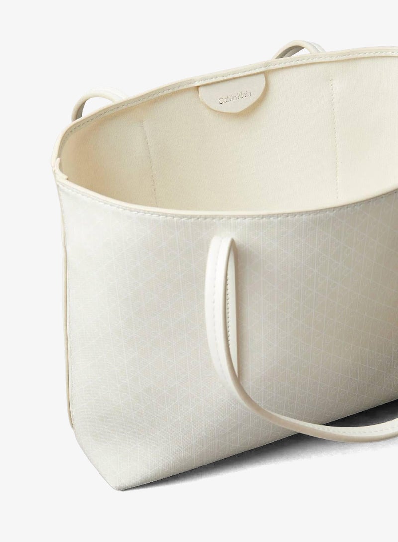 CALVIN KLEIN Allover Monogram Logo Small Tote Bag With Pouch - Image 3