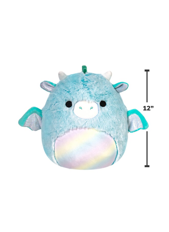 Squishmallows لعبة دمية فروزامالو متوسطة الحجم 12 بوصة لورلاي دراجون تخضير مرخصة رسميًا من كيلي توي هدية ناعمة ملونة للأطفال للبنات والأولاد قابلة للغسل لعبة مريحة متعددة الألوان لجميع الأعمار  - Image 5