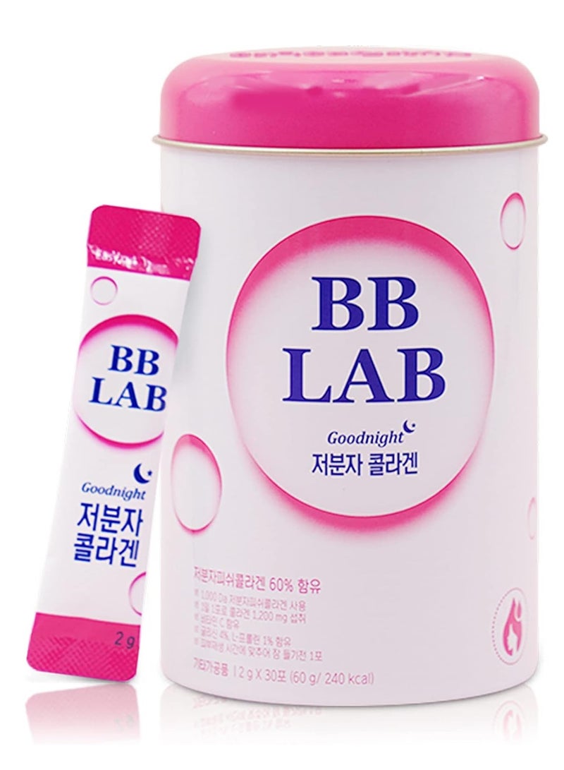 BB LAB Goodnight Collagen, Low Molecular Collagen, for Skin & Bone Health 30 Packet - Image 1