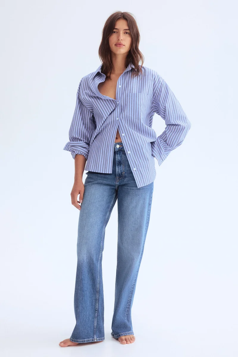 اتش اند ام جينز بقصّة بووت كت خصر عالي