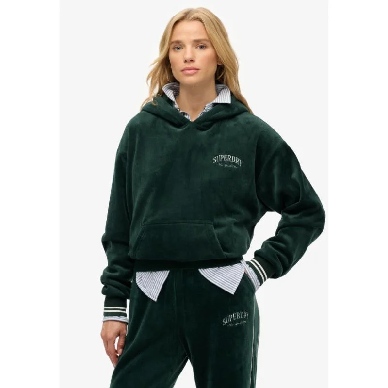 Superdry Country Club Velour Relaxed Hoodie