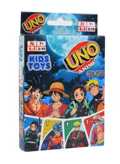 Kids Toys Anime UNO Card Game, Anime Character Themed Collector Deck 112 Cards with Character Images, Including One Piece, Naruto, Dragon Ball, Demon Slayer 4 styles, Gift for Kid, Family and Adult Game Night  - Image 1