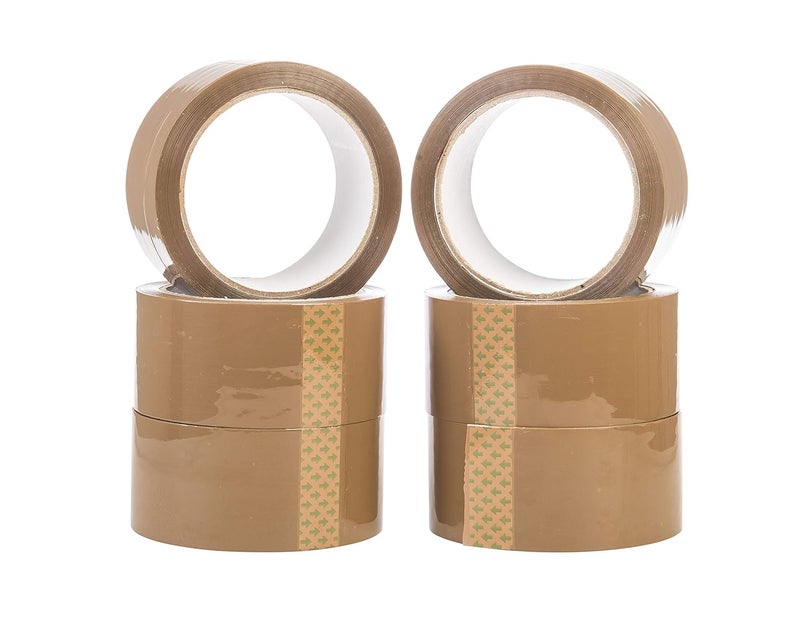 GTSE Brown Packaging Tape, 1.88 inches x 72 Yards, Heavy Duty Shipping Tape for Packing, Moving, Office Use, 6 Rolls - Image 1