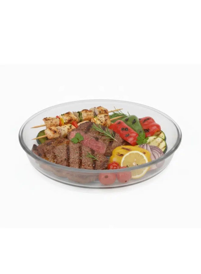 بوركام صينية شواء زجاجية دائرية من بوركام – 31 سم | 2950 مل | صنع في تركيا - Image 3