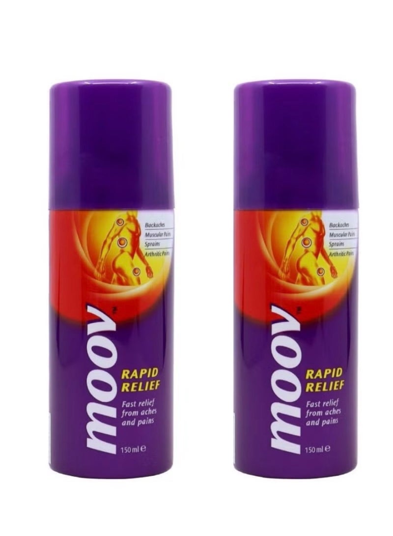 Moov Pack Of 2 Rapid Pain Relief Spray 150ml - Image 1