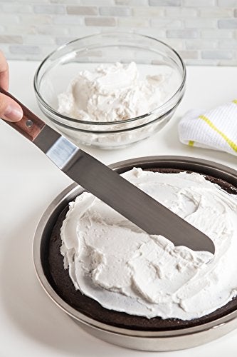 Fox Run Offset Icing Spatula, 8-Inch Stainless Steel Blade, Wood Handle, Metallic - Image 3