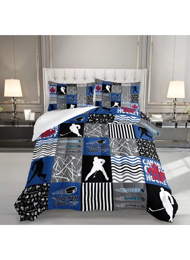 Generic HOSIMA Ice Hockey Comforter Set for Boys Kids Teens Bedroom Decor  - Image 2