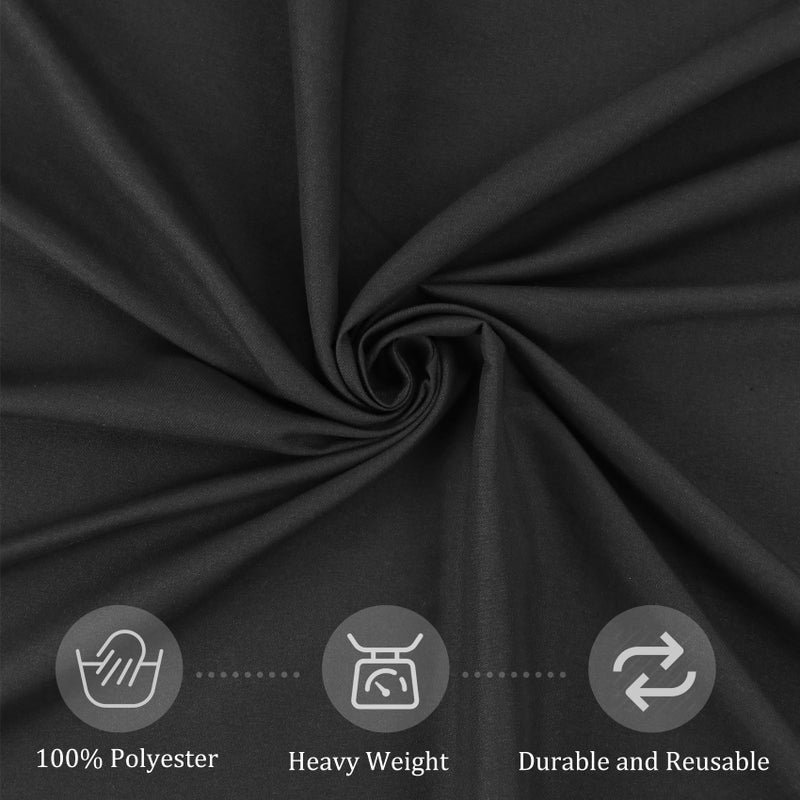 Fivenl 8 Pack Round Tablecloth 90 Inch Round Table Covers Bulk Washable Polyester Fabric Round Table Clothes for Wedding Party Reception Banquet Buffet Restaurant (Black, 90 Inch) - Image 4