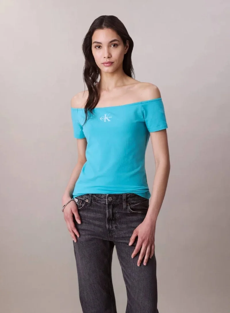 Monogram Off Shoulder Top